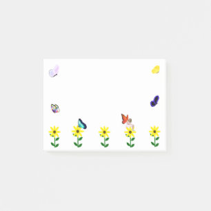 Schmetterlinge und weiche Post-it®-Notizen Post-it Klebezettel