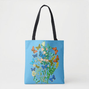 Schmetterlinge und Wildblumen Vintage-Botanik 