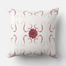 Schmetterlinge Verbundene Herz-Rote Blume, Rosa, S Kissen