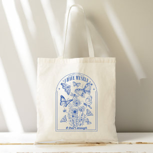 Schmetterlinge vintage Bogen Selbstliebe Tragetasche