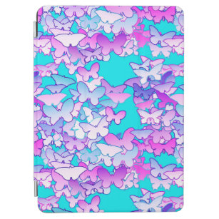 Schmetterlinge, violett und türkis iPad air hülle
