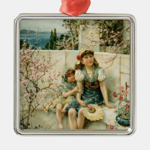 Schmetterlinge, von den Birnen Annual, 1910 Silbernes Ornament