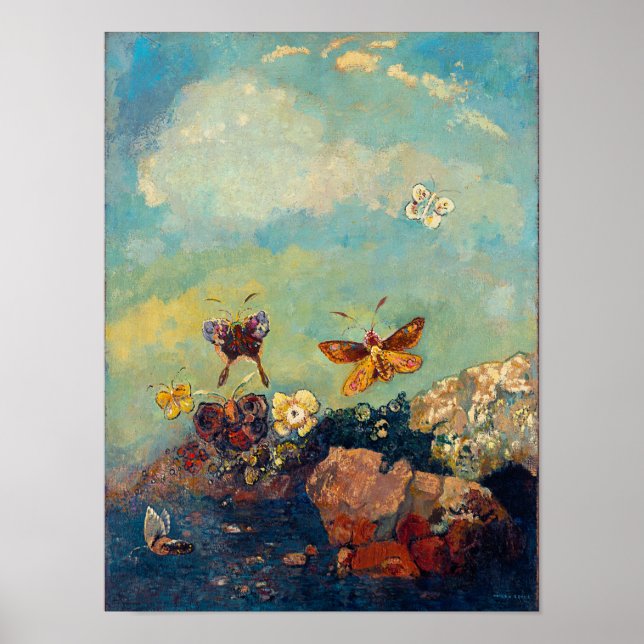 Schmetterlinge von Redon Fine Art Poster (Vorne)