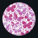 Schmetterlinge Wasserfarbe Magenta Rosa Magnet<br><div class="desc">Magenta rosa und weiße Aquarellmalt Schmetterlingsmalerei.</div>