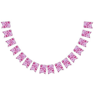 Schmetterlinge Wasserfarbe Magenta Rosa Wimpelkette