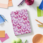 Schmetterlinge Wasserfarben-Muster rosa iPad Pro Cover<br><div class="desc">Magenta rosa und weiß moderne Aquarell Schmetterling Malerei. Originelle Kunst von Nic Squirrell.</div>