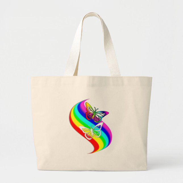 Schmetterlings-Ausbruch-Taschen-Tasche Jumbo Stoffbeutel (Vorne)