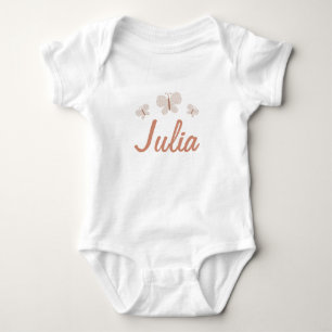 Schmetterlings-Baby-Bodysuit mit personalisiertem  Baby Strampler