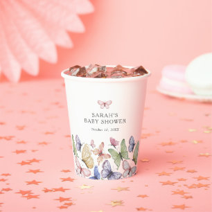 Schmetterlings-Baby-Party Pappbecher