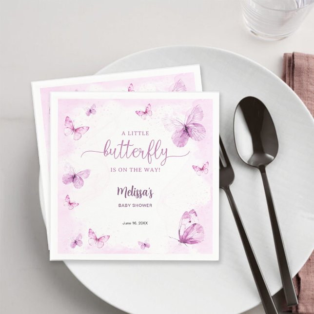 Schmetterlings-Baby-Party Serviette (Von Creator hochgeladen)