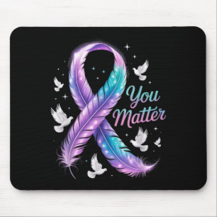 Schmetterlings-Band-Bewusstsein-für-Frauen-Männer- Mousepad