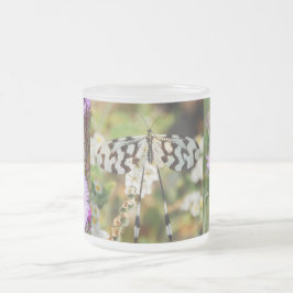 Schmetterlings-Blumen-Blüten-Polterabend-Frieden Mattglastasse