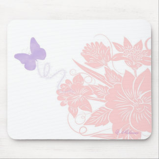 Schmetterlings-Blumen mousepad
