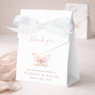 Schmetterlings-Bogen-Paar-Baby-Party Dankeschön Geschenkschachtel