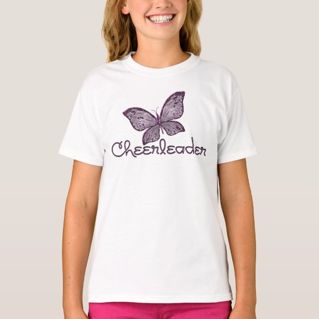 Schmetterlings-Cheerleader T-Shirt (Vorderseite)