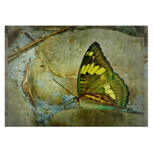 Schmetterlings-dekoratives Glasschneiden-Brett 11" Schneidebrett