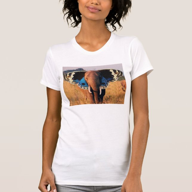 Schmetterlings-Elefant T-Shirt (Vorderseite)
