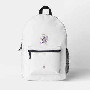Schmetterlings-Fee-Tattoo-Vektor – Vintage-Blumenk Bedruckter Rucksack