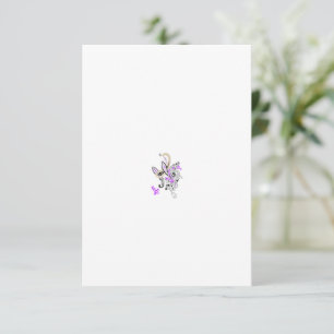 Schmetterlings-Fee-Tattoo-Vektor – Vintage-Blumenk RSVP Karte