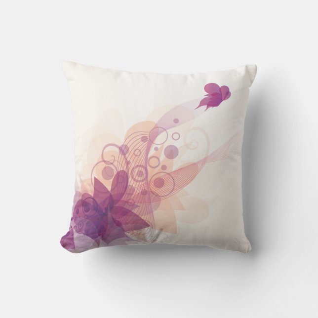 Schmetterlings-Fliegen-weg Kissen 1 (Vorderseite)