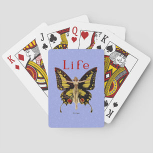 Schmetterlings-Fliegerin-Frau-Illustration Spielkarten