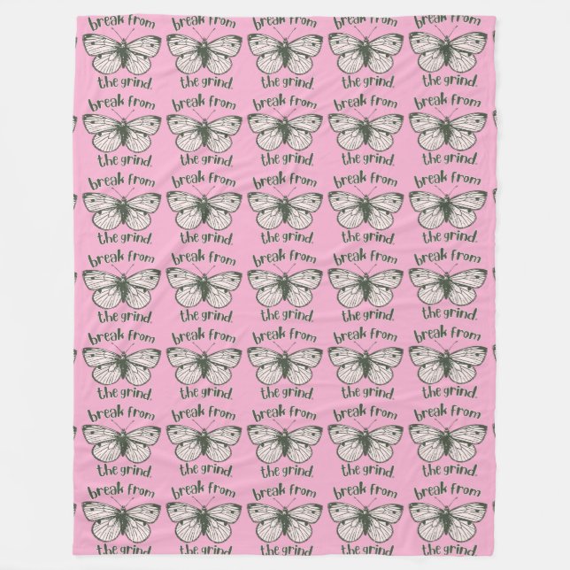 Schmetterlings-Fliesblanke Fleecedecke (Vorderseite)