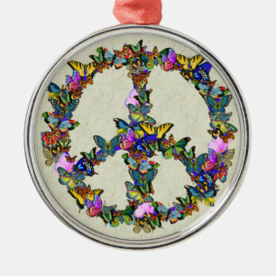 Schmetterlings-Friedenssymbol Ornament Aus Metall
