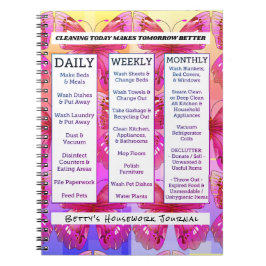 Schmetterlings-für immer personalisierte notizblock