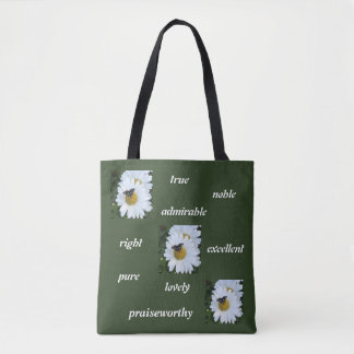 Schmetterlings-Gänseblümchen-Tasche