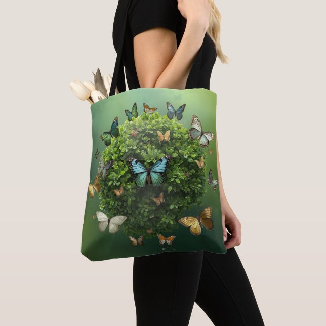 Schmetterlings-Harmonie-Natursphäre-Eco-Tasche (Von Nahem)