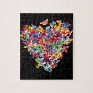 Schmetterlings-Herz-Puzzlespiel Puzzle