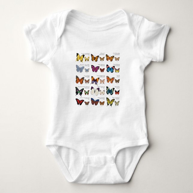 Schmetterlings-Identifizierung Baby Strampler (Vorderseite)