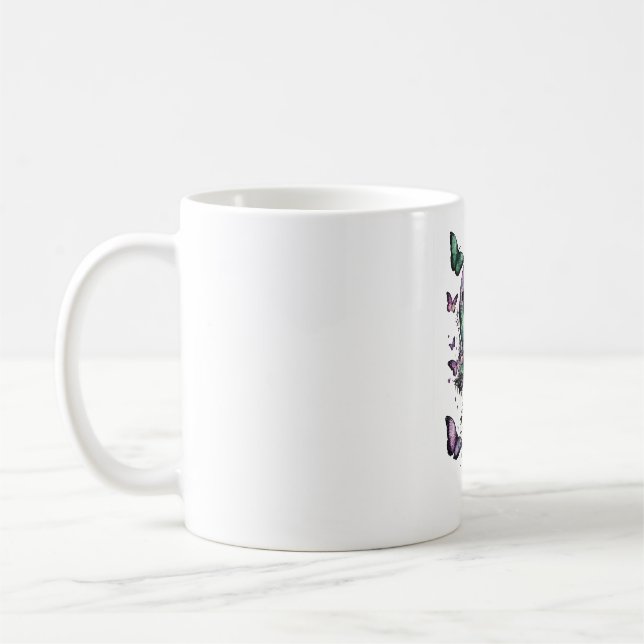 Schmetterlings-Kaffeetasse | Fairycore Florale Ins Kaffeetasse (Links)