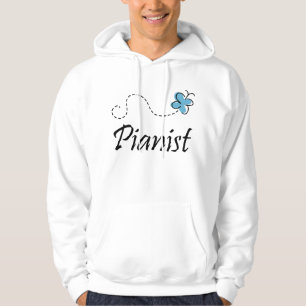 Schmetterlings-Klavier-Sweatshirt mit Haube Hoodie