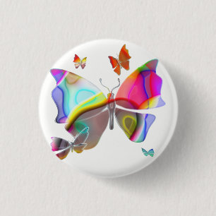 Schmetterlings-Knopf Button