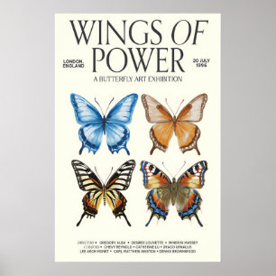 Schmetterlings-Kunstausstellungsplakat 'Wings of P Poster