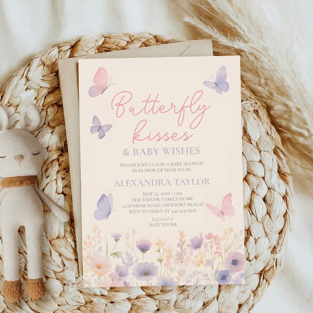 Schmetterlings-Küsse Wünsche Frühling Sommer Herbs Einladung (Von Creator hochgeladen)