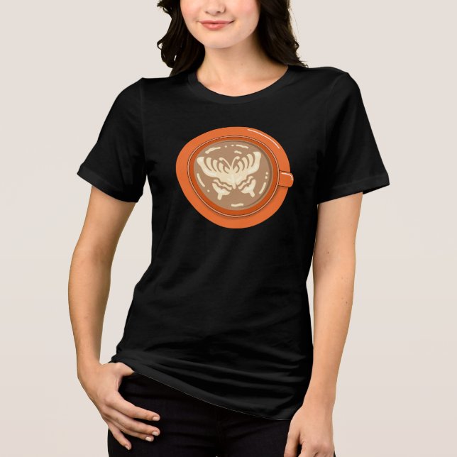 Schmetterlings-Latte Tri-Blend Shirt (Vorderseite)
