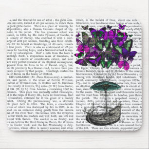 Schmetterlings-Luftschiff 2 lila und grün Mousepad