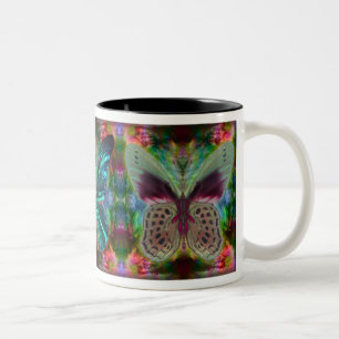 Schmetterlings-Magie II Zweifarbige Tasse