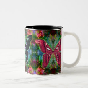 Schmetterlings-Magie III Zweifarbige Tasse