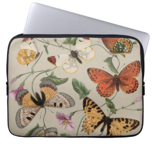 Schmetterlings-Motte-Natur-Kollektion-Zeichnung Laptopschutzhülle