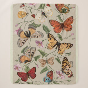 Schmetterlings-Motte-Natur-Kollektion-Zeichnung Sherpadecke