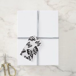 Schmetterlings-Muster - Schwarzweiss Geschenkanhänger