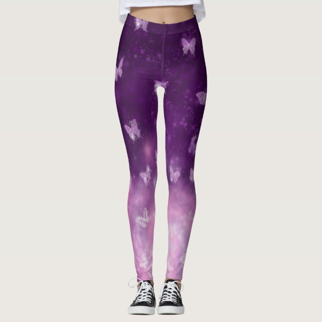 Schmetterlings-Nebelfleck Leggings (Vorderseite)