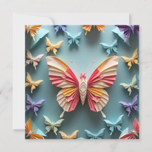 Schmetterlings Origami Einladung