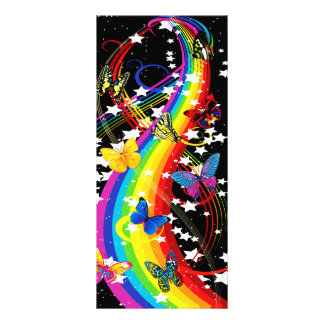 Schmetterlings-Regenbogen-Gestell-Karte Werbekarte