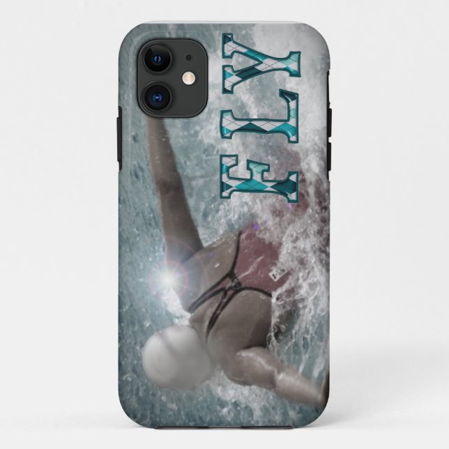 Schmetterlings-Schlagmann-Schwimmen iPhone Fall Case-Mate iPhone Hülle (Rückseite)