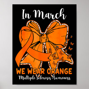 Schmetterlings-Schleife im März tragen orange mehr Poster