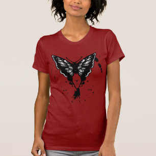 Schmetterlings-Shirt mit gemaltem Schmetterling T-Shirt